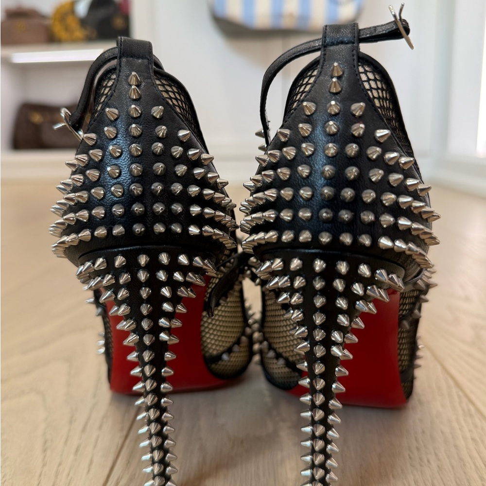 Studded Black and Red Heels Louboutin